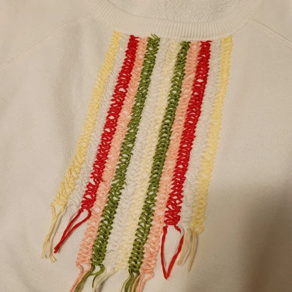 THE GREAT. Multicolored Fringe Sweatshirt - Picture 7 of 12